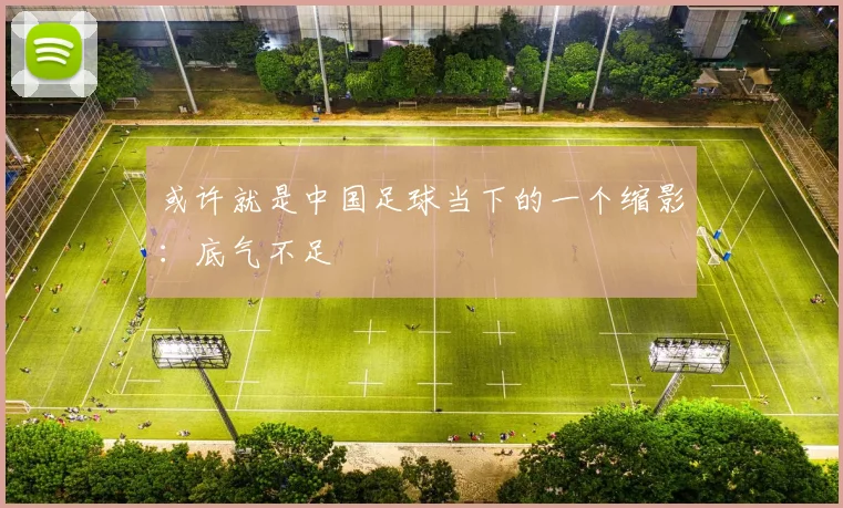 或许就是中国足球当下的一个缩影：底气不足